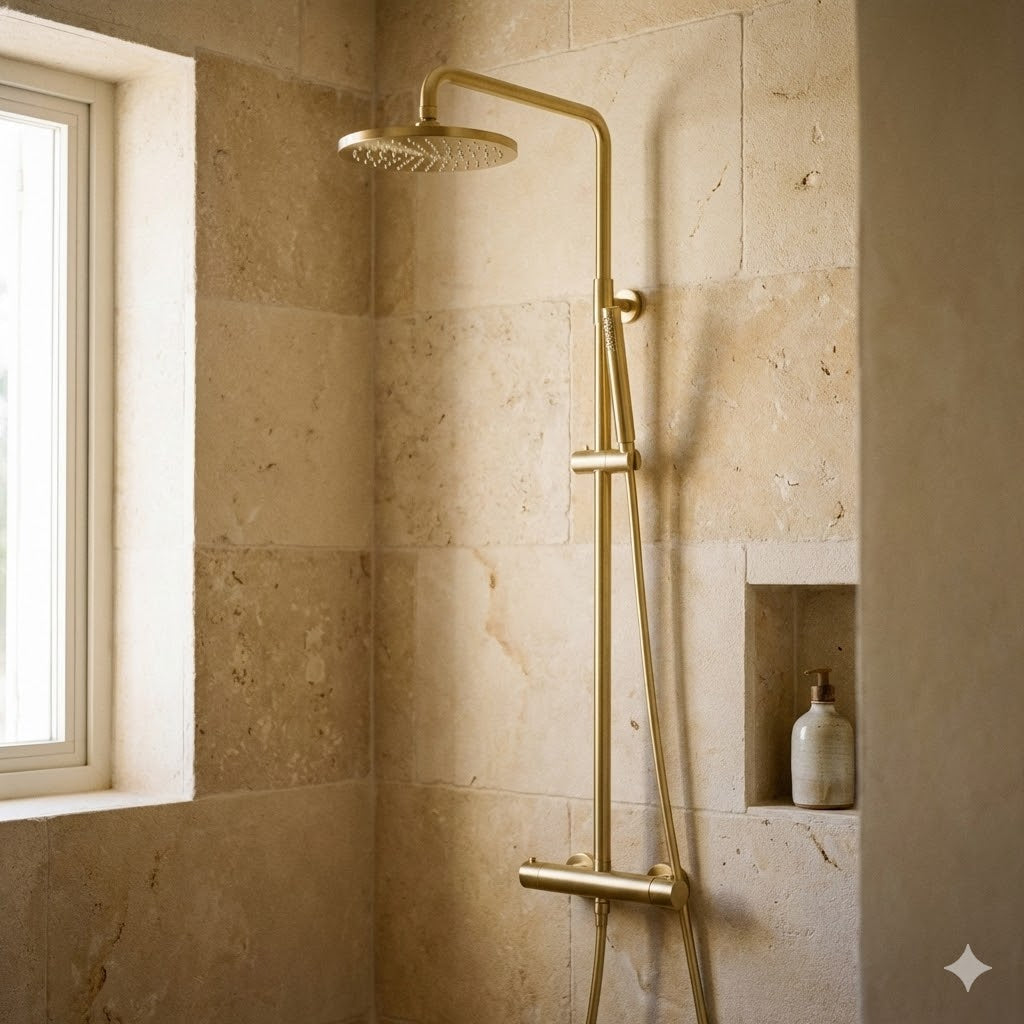 Colonne de Douche Dorée