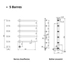 Sèche-Serviette Électrique Intelligent Mural avec Contrôle Tactile