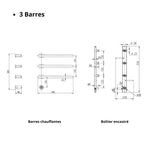 Sèche-Serviette Électrique Intelligent Mural avec Contrôle Tactile
