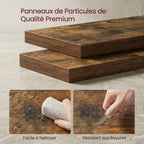Étagère d’Angle Murale 5 Niveaux Bois
