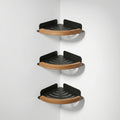 Étagère d’Angle Murale Salle de Bain Bois