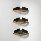 Étagère d’Angle Murale Salle de Bain Bois