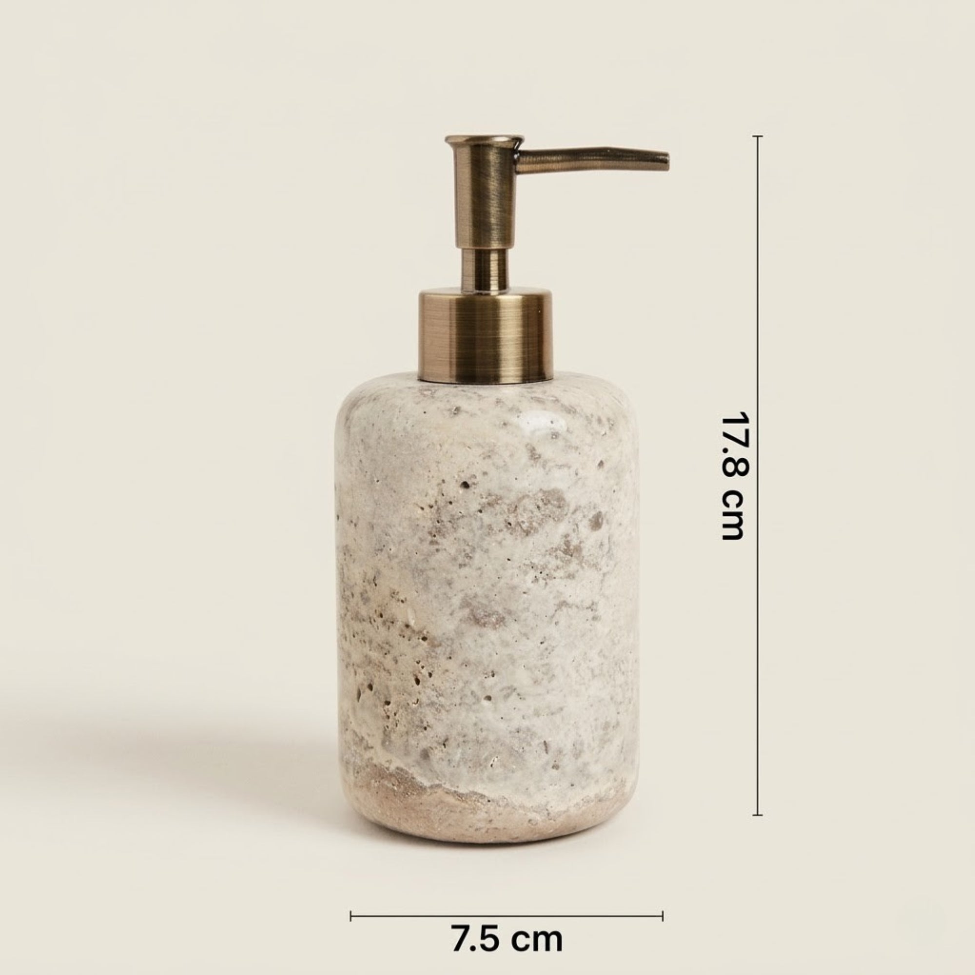 Distributeur de Savon Marbre Gris avec Accessoires