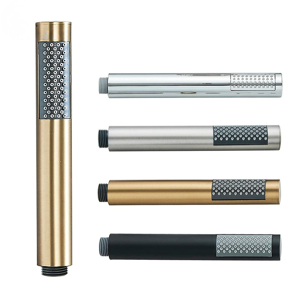 Pommeau de Douche à Main Noir et Doré Brossé