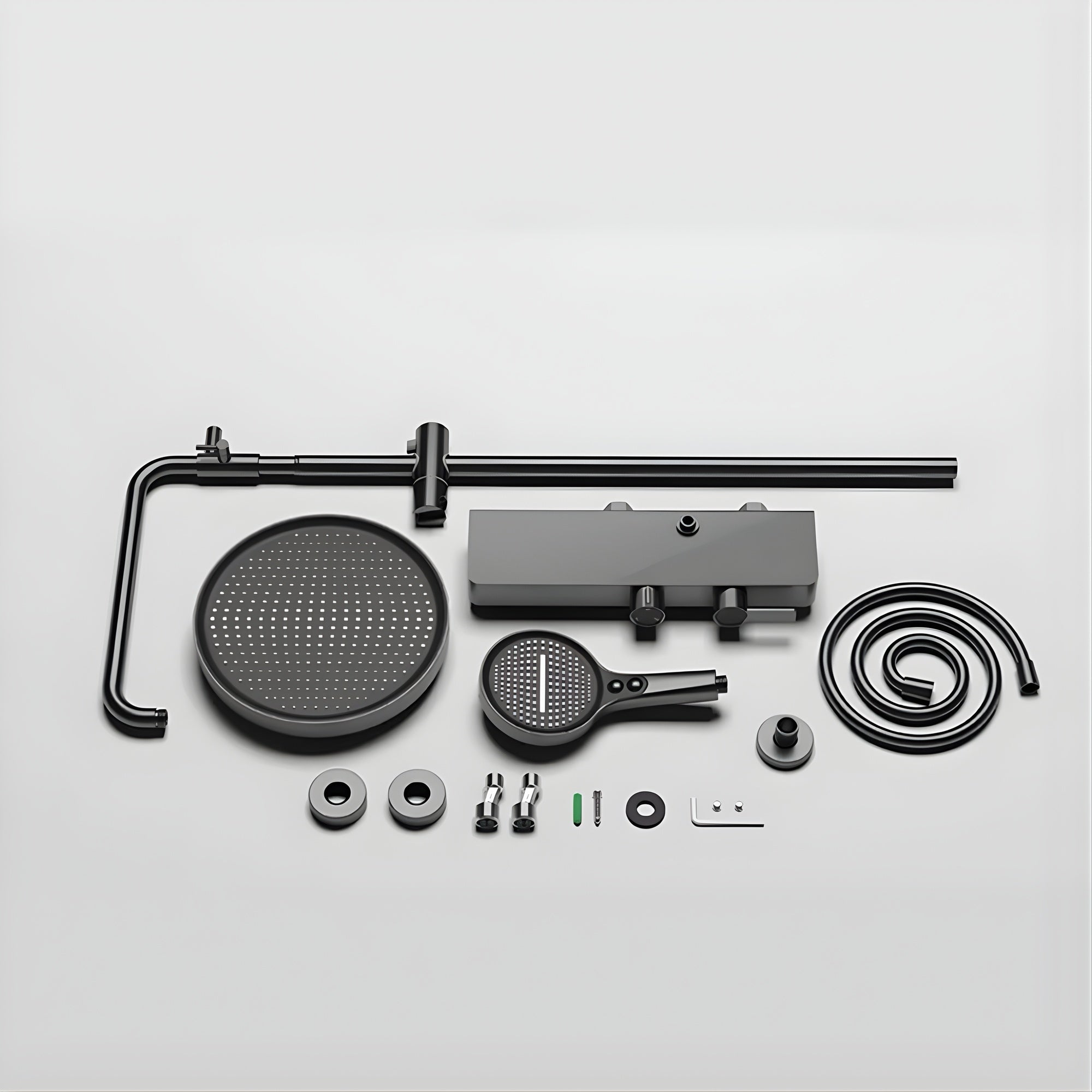 Colonne De Douche Thermostatique Dorée Avec Tablette