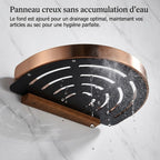 Étagère d’Angle Murale Salle de Bain Bois