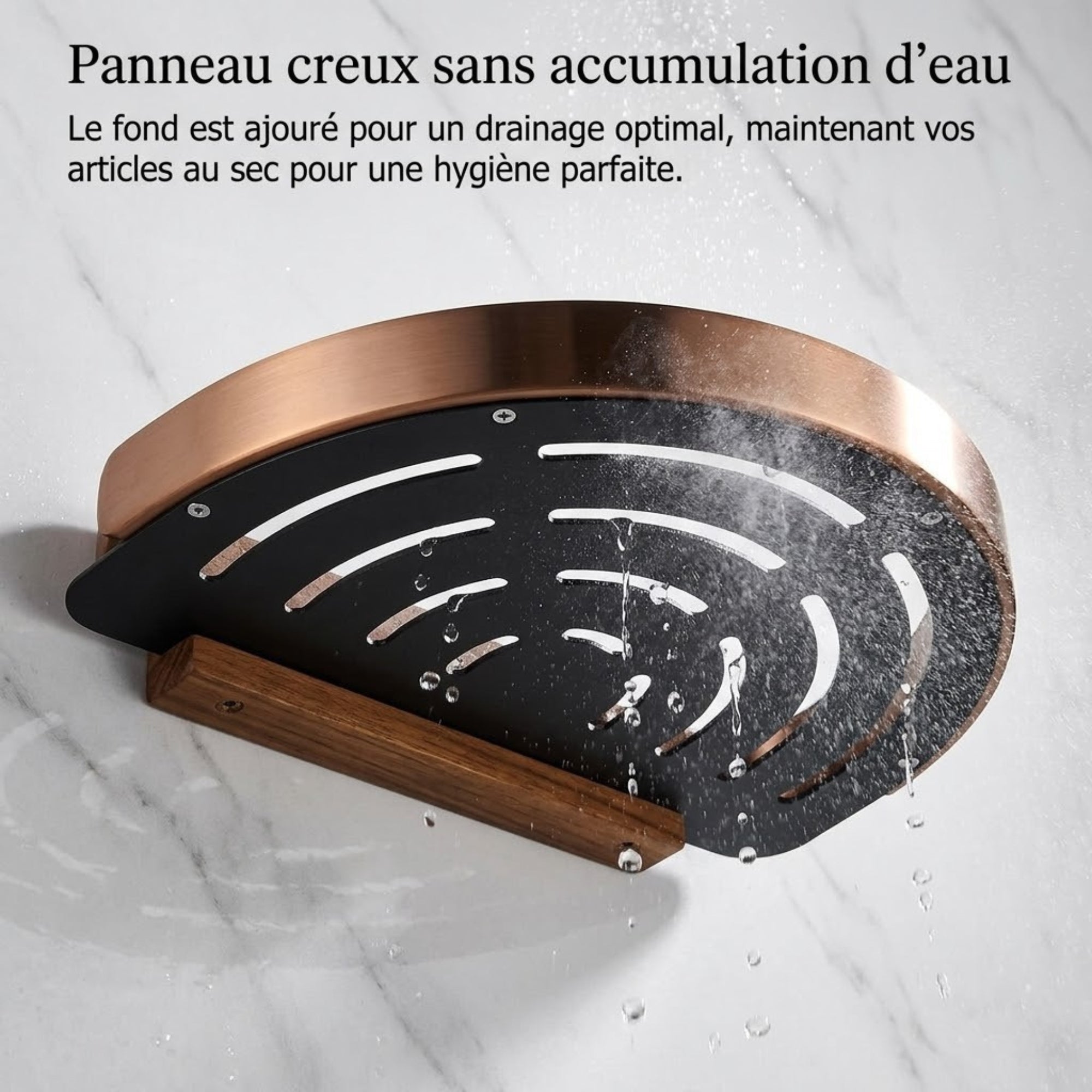 Étagère d’Angle Murale Salle de Bain Bois