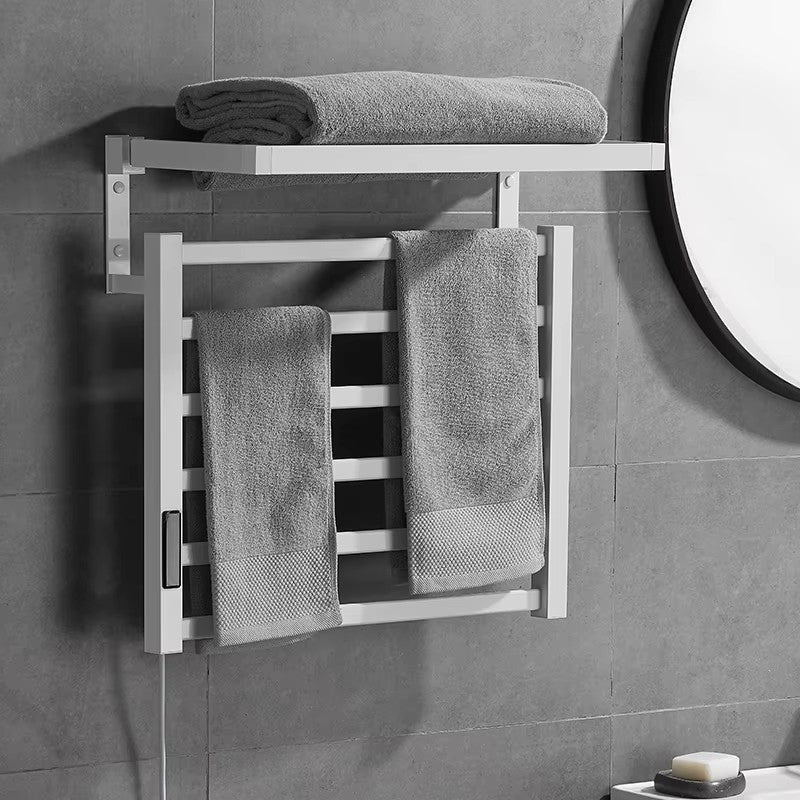 Sèche-Serviette Électrique Mural avec Écran Digital et Étagère