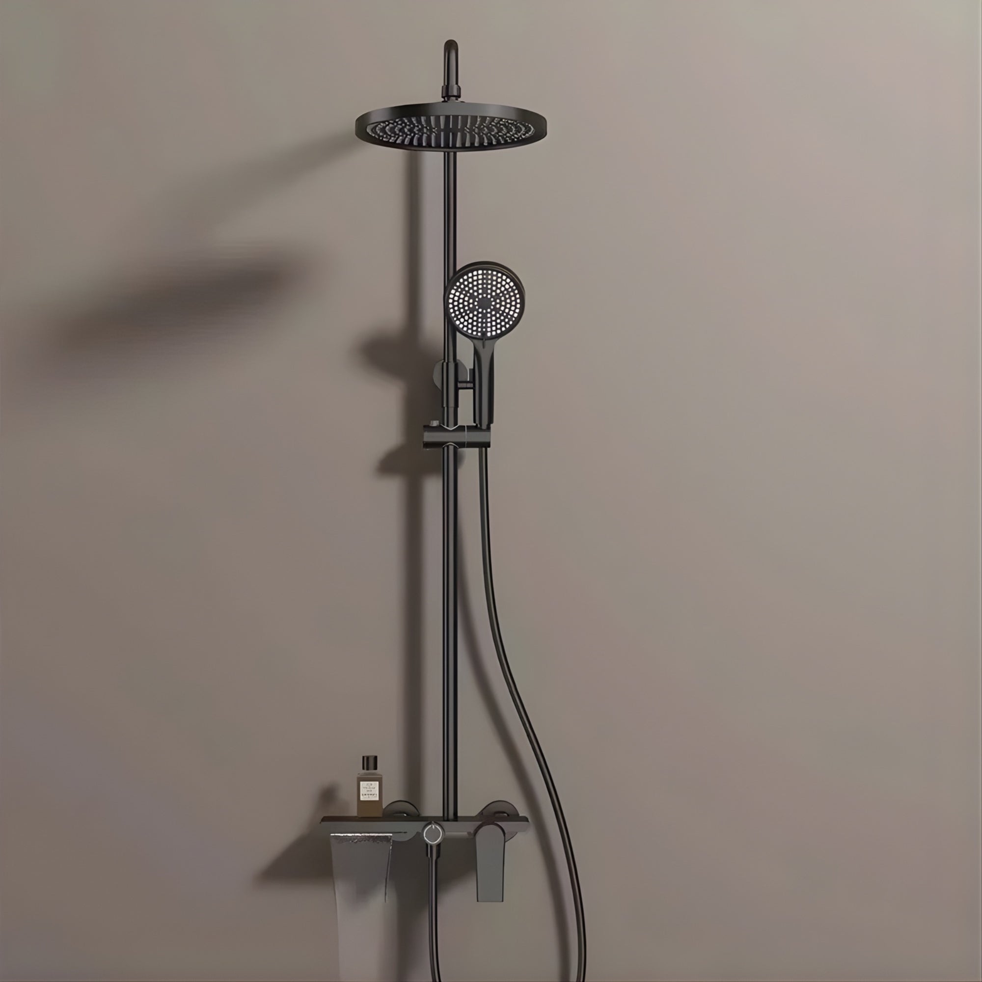 Colonne De Douche 3 Voies Or Noir Brossé