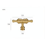 Patère Murale Laiton Doré Design