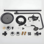 Colonne de Douche Murale Bronze Noir – 3 Fonctions