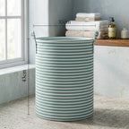 Panier à Linge Pliable Rayé