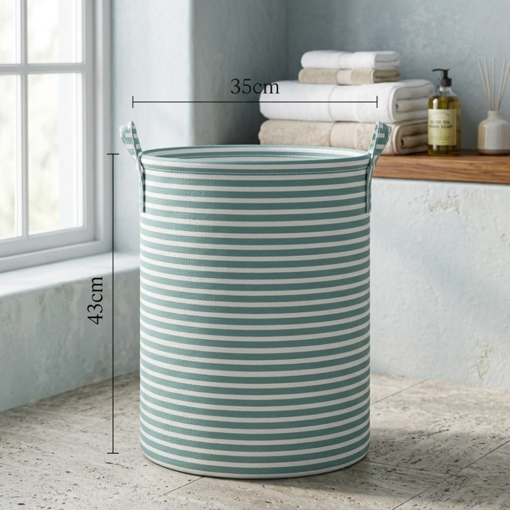 Panier à Linge Pliable Rayé