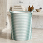 Panier à Linge Pliable Rayé