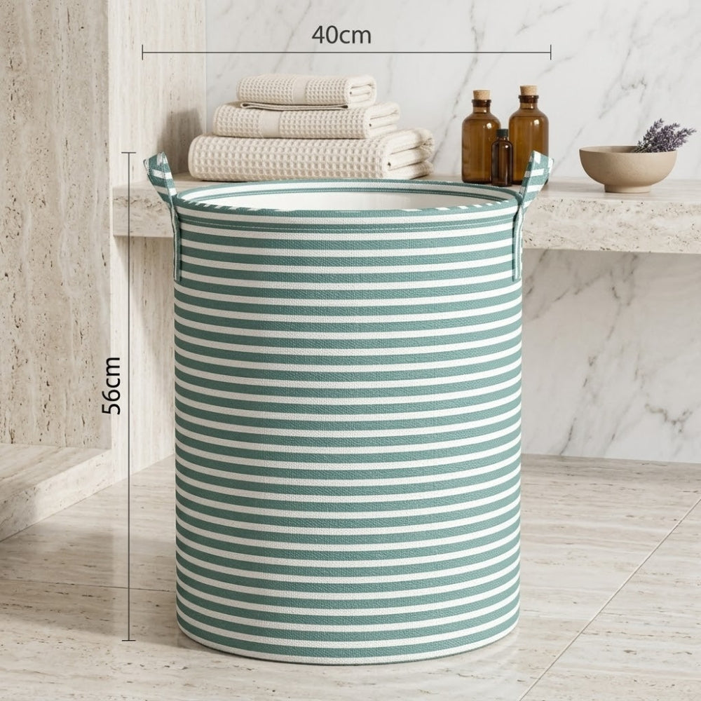 Panier à Linge Pliable Rayé