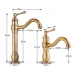 Robinet de Lavabo Vasque Laiton Antique — Mitigeur Rétro