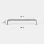 Poignée de Meuble Arco Laiton Massif — Entraxe 160 mm