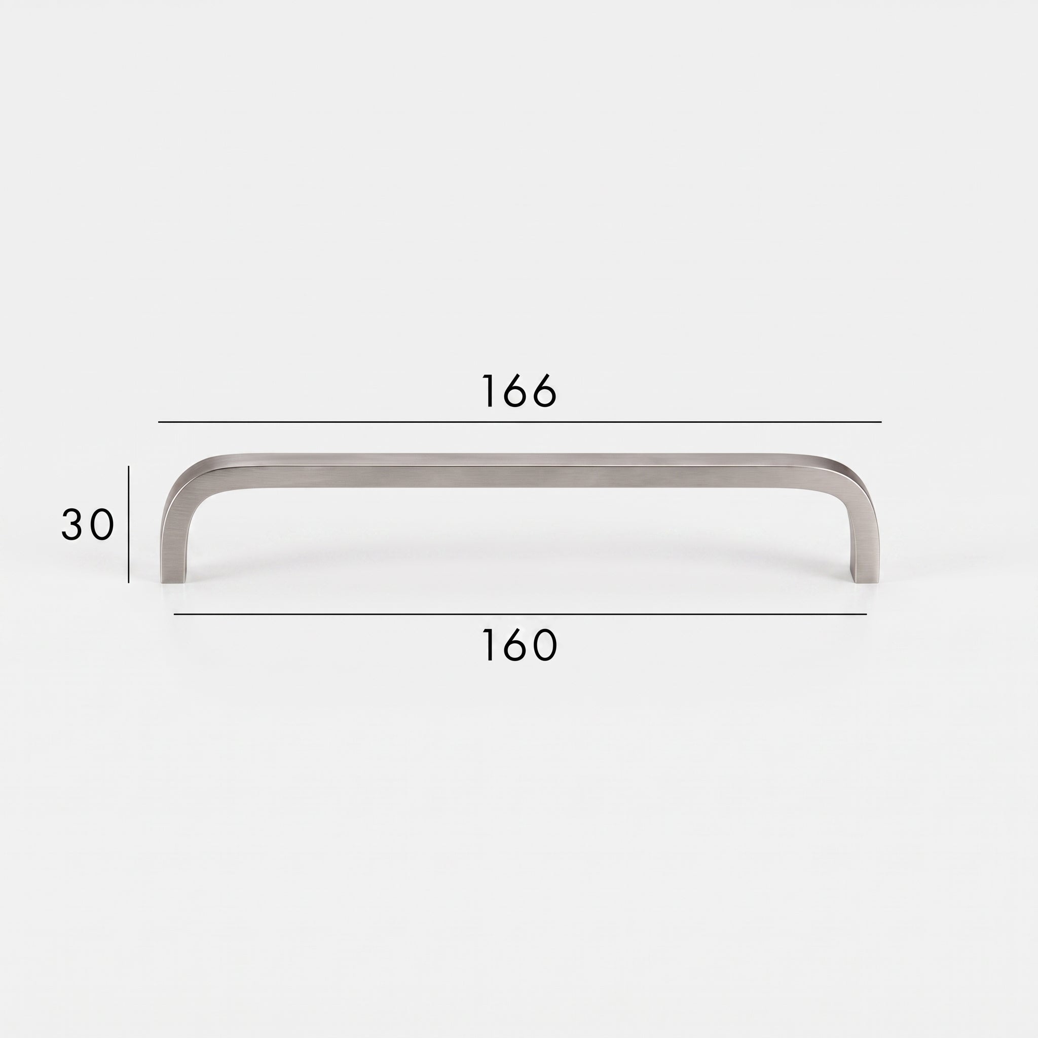Poignée de Meuble Arco Laiton Massif — Entraxe 160 mm