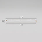 Poignée de Meuble Arco Laiton Massif — Entraxe 320 mm