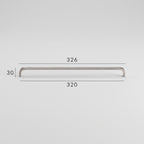 Poignée de Meuble Arco Laiton Massif — Entraxe 320 mm