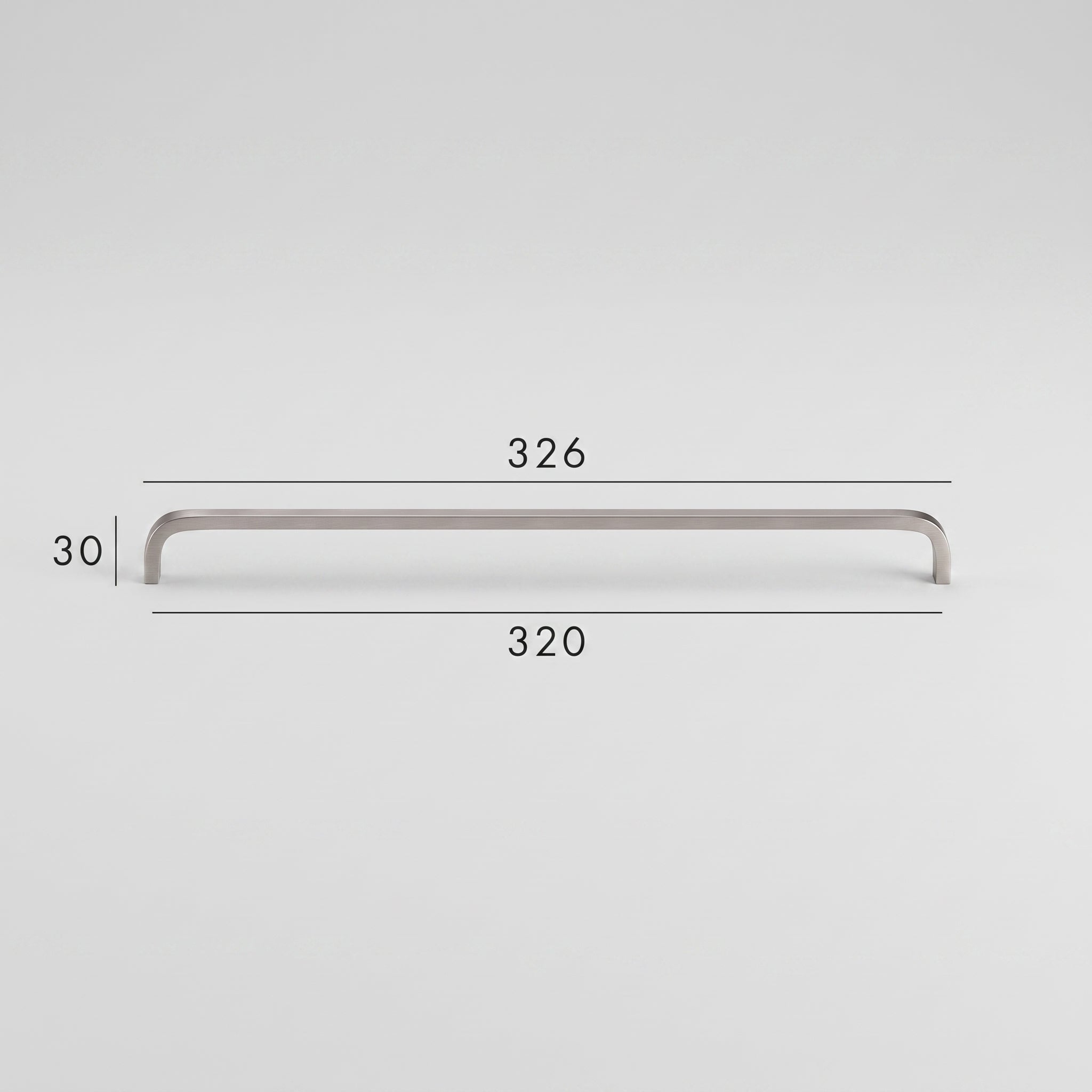 Poignée de Meuble Arco Laiton Massif — Entraxe 320 mm