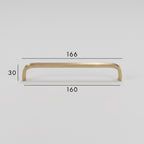 Poignée de Meuble Arco Laiton Massif — Entraxe 160 mm