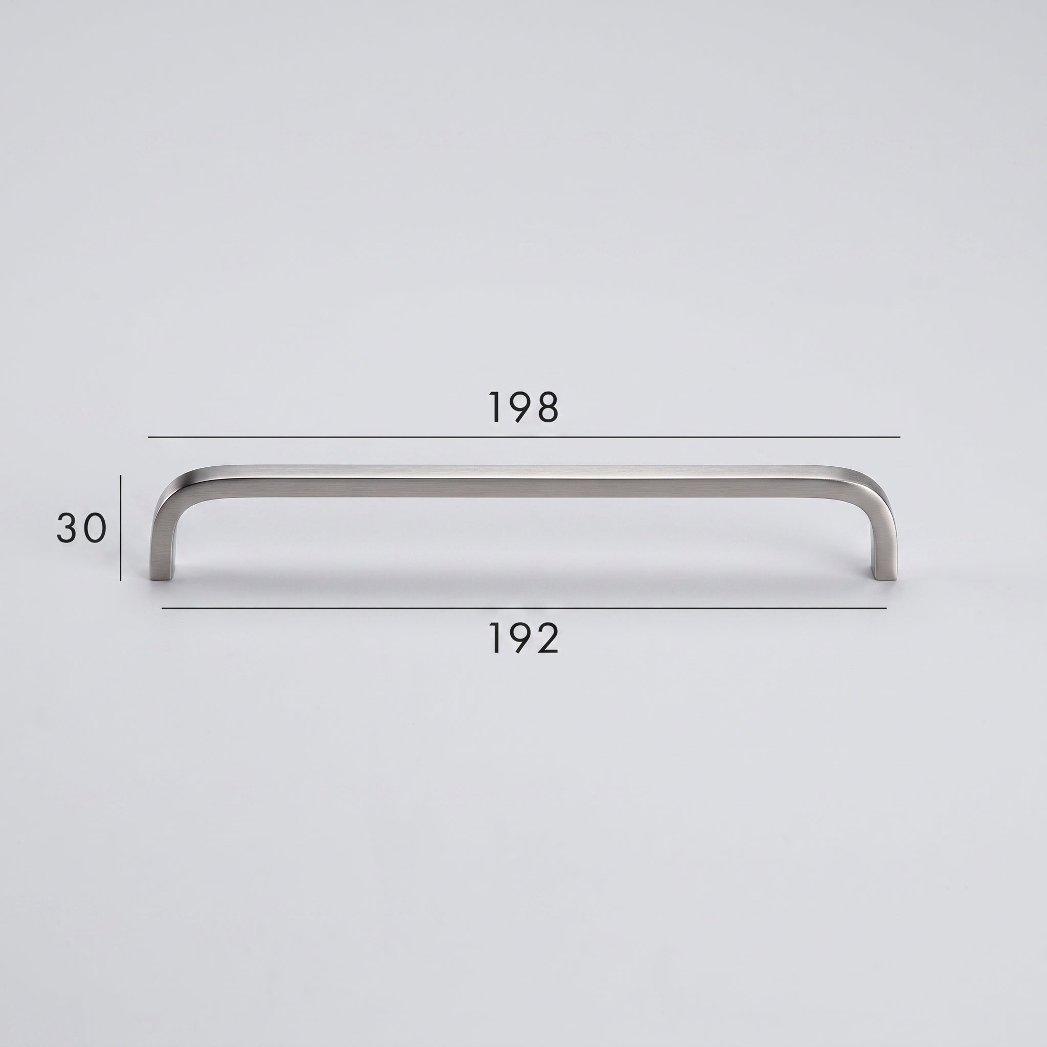 Poignée de Meuble Arco Laiton Massif — Entraxe 192 mm
