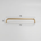 Poignée de Meuble Arco Laiton Massif — Entraxe 192 mm