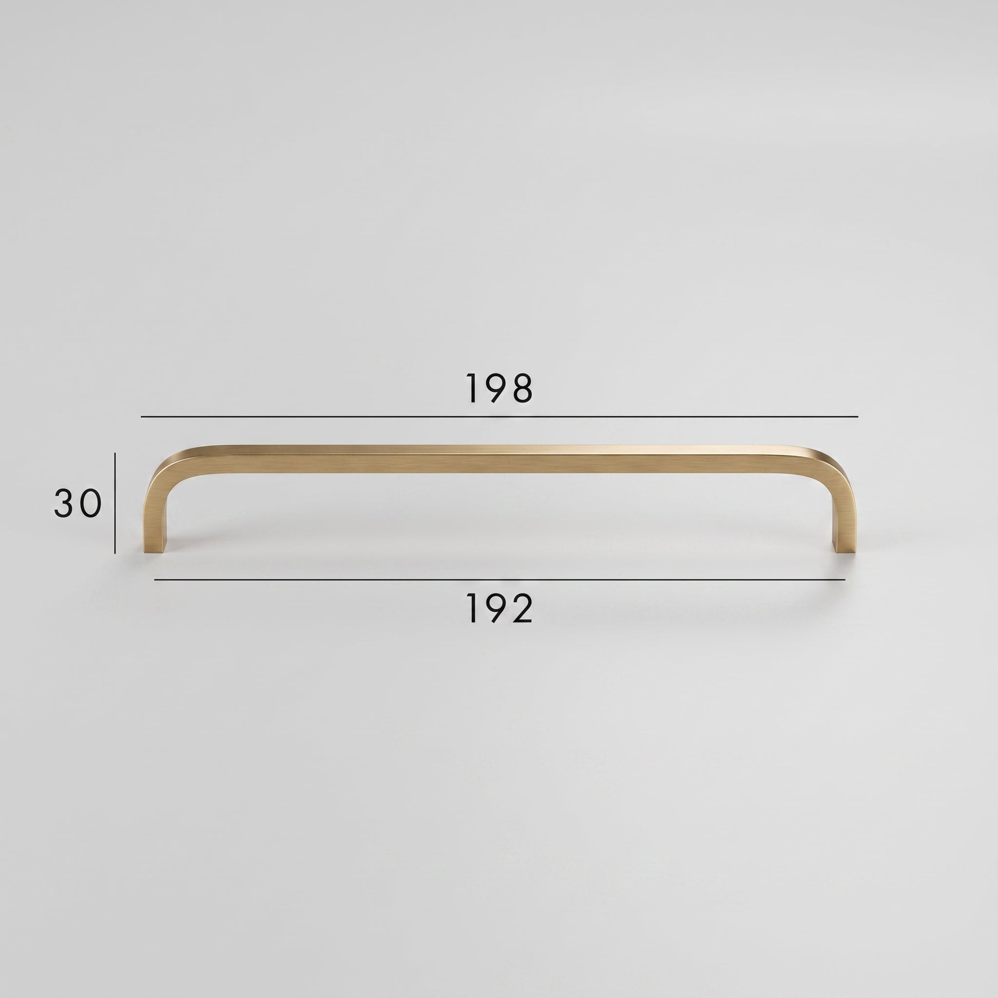 Poignée de Meuble Arco Laiton Massif — Entraxe 192 mm