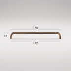 Poignée de Meuble Arco Laiton Massif — Entraxe 192 mm