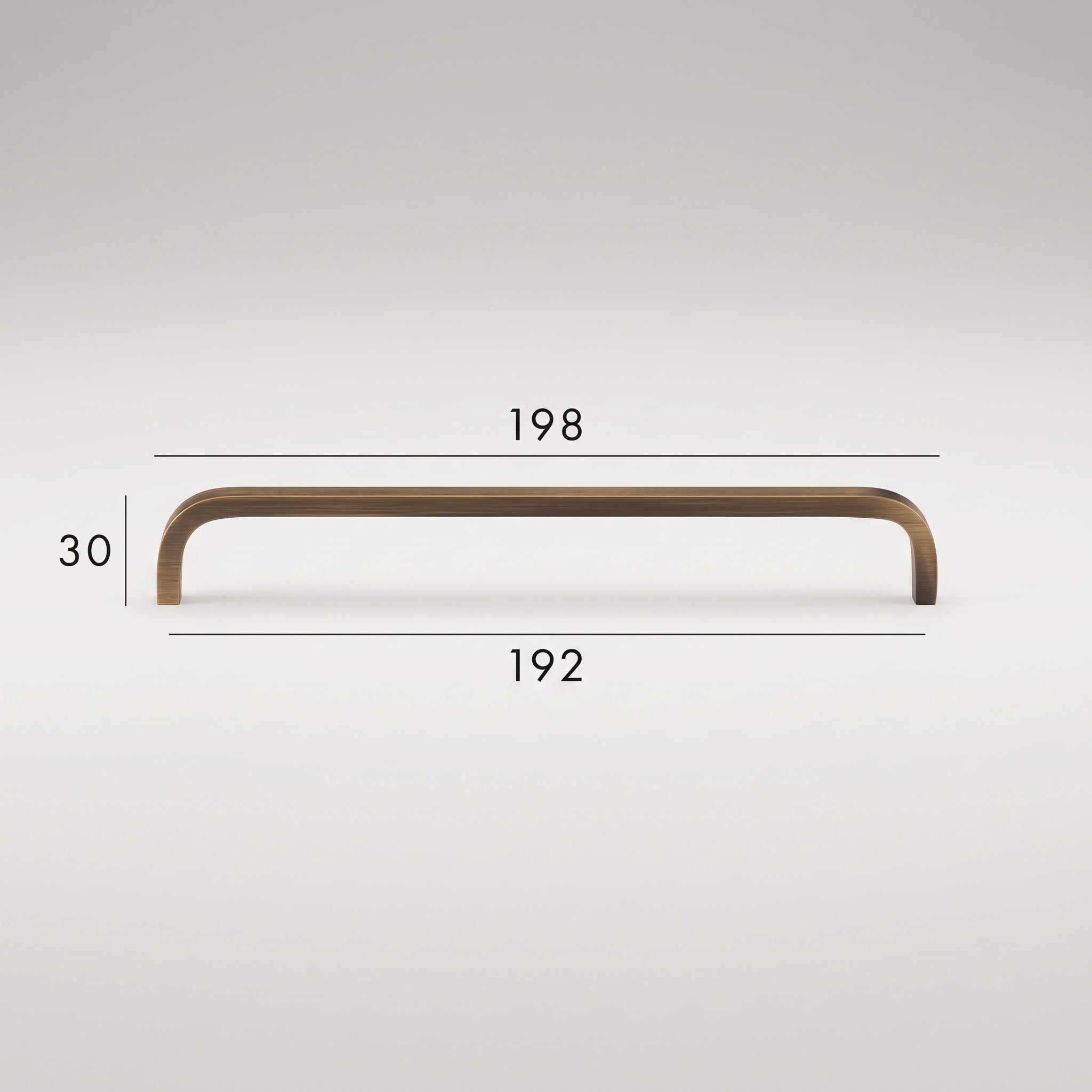 Poignée de Meuble Arco Laiton Massif — Entraxe 192 mm