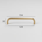 Poignée de Meuble Arco Laiton Massif — Entraxe 128 mm