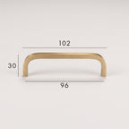 Poignée de Meuble Arco Laiton Massif — Entraxe 96 mm