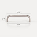 Poignée de Meuble Arco Laiton Massif — Entraxe 96 mm
