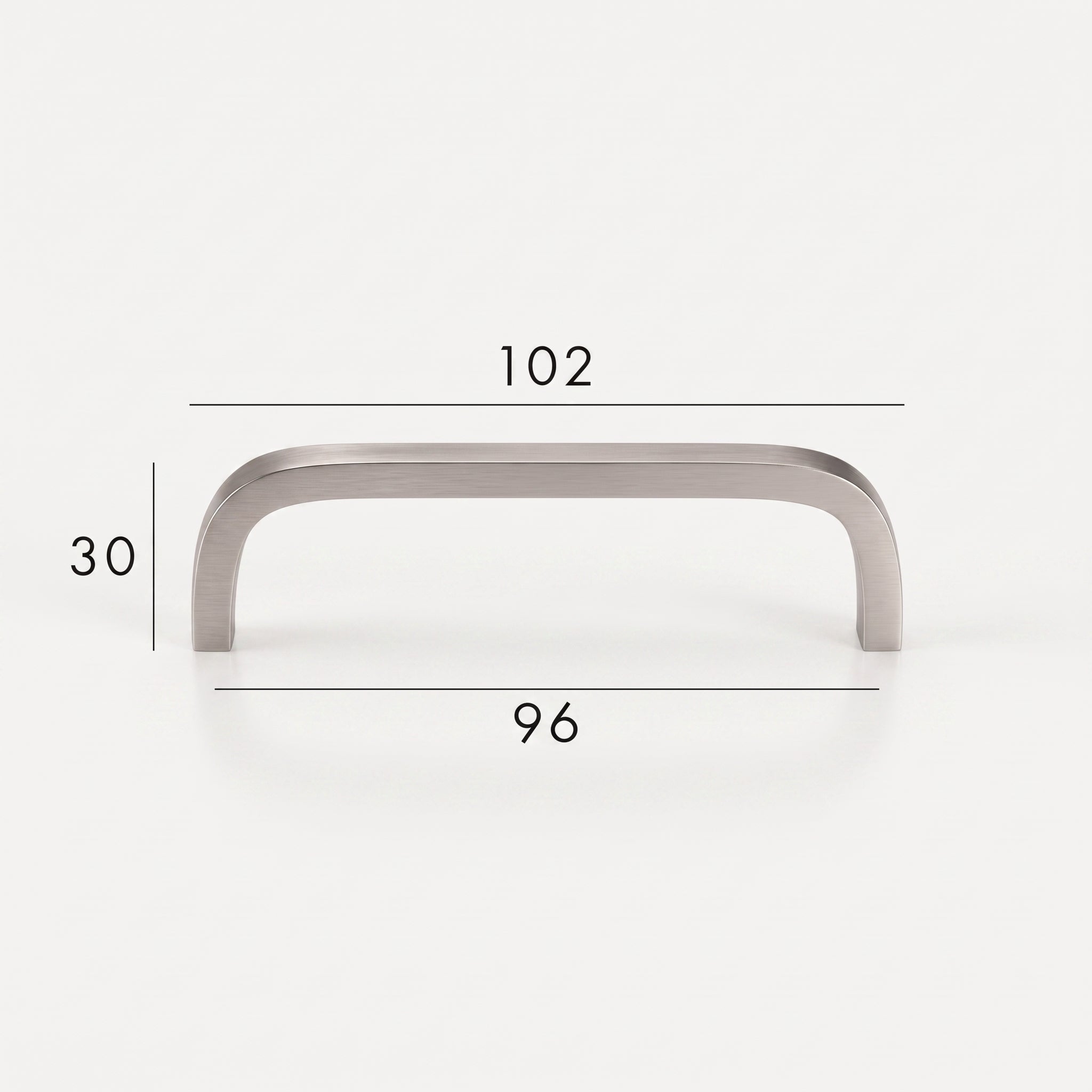 Poignée de Meuble Arco Laiton Massif — Entraxe 96 mm