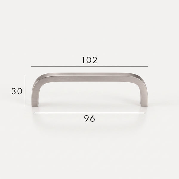 Poignée de Meuble Arco Laiton Massif — Entraxe 96 mm