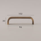 Poignée de Meuble Arco Laiton Massif — Entraxe 96 mm