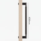 Poignée de Porte Crux Guillochée Laiton Massif — Bâton de Tirage 450 mm Simple Face