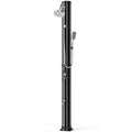 Douche Solaire de Jardin 40L Noire — Douchette, Rince-Pieds et Température Réglable