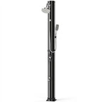 Douche Solaire de Jardin 40L Noire — Douchette, Rince-Pieds et Température Réglable