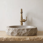 Robinet Vasque Rétro Orna Bronze Antique — Col de Cygne Sculpté 380 mm