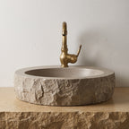 Robinet Lavabo Rétro Orna Bronze Antique — Col de Cygne Sculpté 245 mm