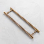 Poignée de Porte Stria Martelée Laiton — Bâton de Tirage 300 mm Simple Face