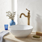 Robinet de Lavabo Vasque Laiton Antique — Mitigeur Rétro