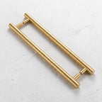 Poignée de Porte Stria Martelée Laiton — Bâton de Tirage 300 mm Simple Face