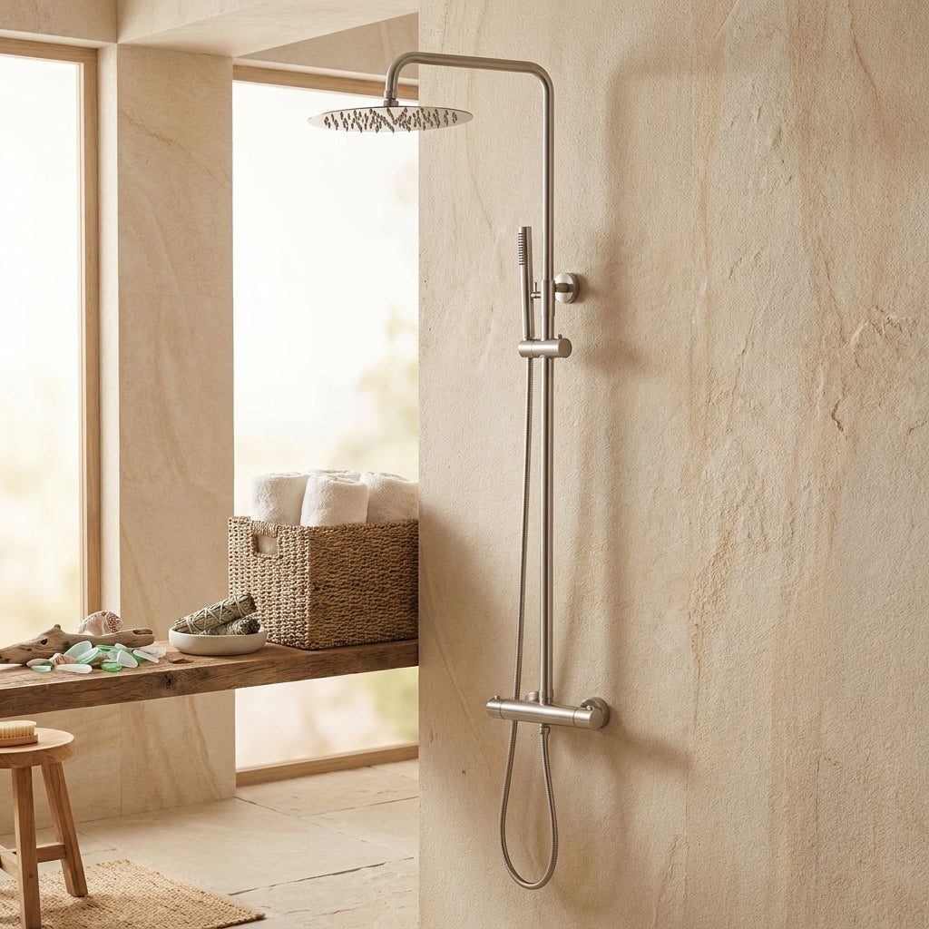 Colonne de Douche Stellia – Nickel Brossé