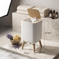 Poubelle Salle de Bain Design Pieds Bois