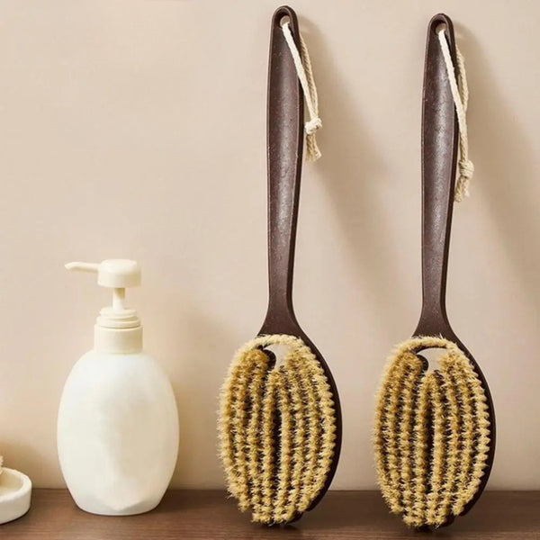 Brosse Dos Douche Fibres de Coco Manche Long – Exfoliation Intense