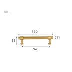 Patère Murale Barre Laiton Doré