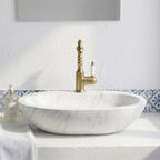 Robinet Lavabo Rétro Bronze Antique — Bec Pivotant en Laiton